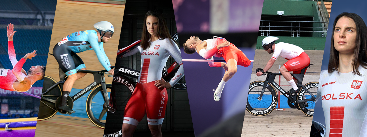 Kolaż zdjęć polskich sportowców